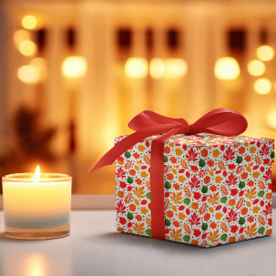 Lebendiger Herbst hinterlässt mehrfarbiges Muster Geschenkpapier