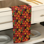 Lebendiger Herbst hinterlässt mehrfarbiges Muster Geschirrtuch<br><div class="desc">Dieses bunte,  bunte Blätter-Motiv ist perfekt für Herbstgeschenke und Anlässe geeignet.</div>