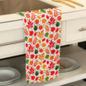 Lebendiger Herbst hinterlässt mehrfarbiges Muster Geschirrtuch