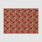 Lebendiger Herbst hinterlässt mehrfarbiges Muster Seidenpapier (Vorderseite)