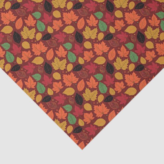 Lebendiger Herbst hinterlässt mehrfarbiges Muster Seidenpapier (Ausschnitt)