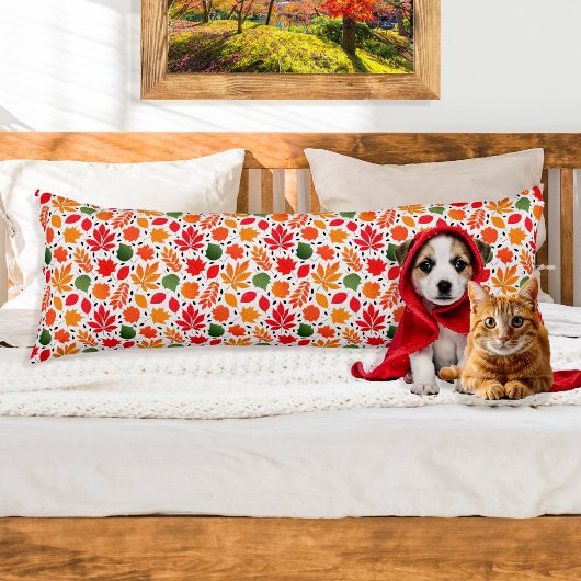 Lebendiger Herbst hinterlässt mehrfarbiges Muster Seitenschläferkissen