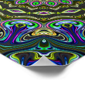 lebendiger Hintergrund des Friedensmandalas Poster (Ecke)