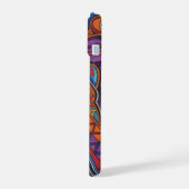 Lebendiger Huichol-Tiergeist-Handyhülle iPhone 15 Hülle (Linke Seite)