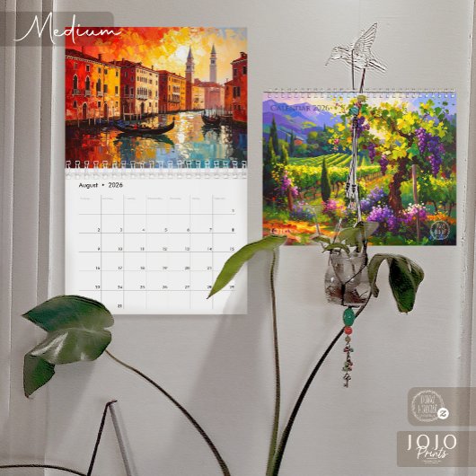 Lebendiger Impasto-Kunstkalender 2026 Kalender