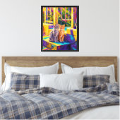 Lebendiger impressionistischer Leinwanddruck mit z (Insitu (Schlafzimmer))