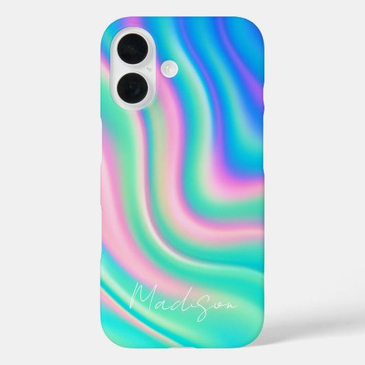 Lebendiger irisierender Wellenfluss Case-Mate iPhone Hülle (Rückseite)