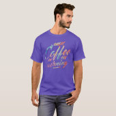 Lebendiger Kaffee MorgenTypography Freunde T-Shirt (Vorne ganz)