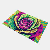 Lebendiger Kohl Pop Art Fußmatte (Schrägansicht)