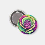Lebendiger Kohl Pop Art Magnet (Vorderseite/Rückseite)