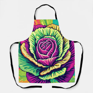 Lebendiger Kohl Pop-Art Schürze
