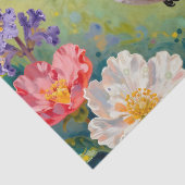 Lebendiger Kolibri-Blumengarten Seidenpapier (Ausschnitt)