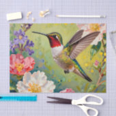 Lebendiger Kolibri-Blumengarten Seidenpapier (Handwerk)
