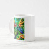 Lebendiger Kolibri-Traum Kaffeetasse (Vorderseite Links)
