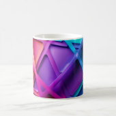Lebendiger Kreuzschraffur-Abstrakt-Mug – Kühne mod Kaffeetasse (Mittel)