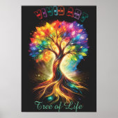 Lebendiger Kunstbaum des Lebens – Naturdesign Poster (Vorne)
