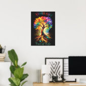 Lebendiger Kunstbaum des Lebens – Naturdesign Poster (Heimbüro)