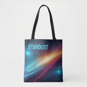 Lebendiger leuchtender Nebel Abstrakte Neon-Galaxi Tasche