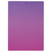 Lebendiger lila bis rosa Farbverlauf Klemmbrett (Rückseite)