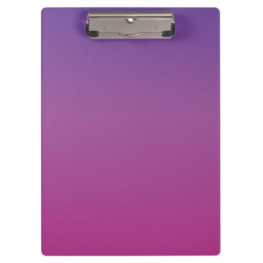 Lebendiger lila bis rosa Farbverlauf Klemmbrett (Vorderseite)