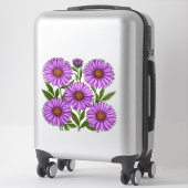 Lebendiger lila Chrysanthemenstrauß Aufkleber (Koffer)