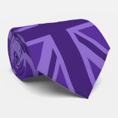 Lebendiger lila Union Jack Krawatte (Gerollt)