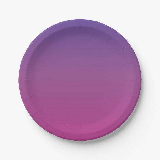 Lebendiger Lila-zu-Rosa-Farbverlauf Pappteller (Vorderseite)