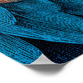 Lebendiger Macaw-Papagei Geometrischer Pop-Art-Pos Poster (Ecke)