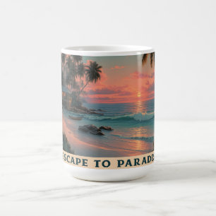 Lebendiger malerischer tropischer Sonnenuntergang  Kaffeetasse