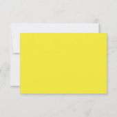 Lebendiger massiver gelber Hintergrund Dankeskarte (Rückseite)