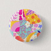 Lebendiger Maxi-Patchwork Button (Vorderseite)