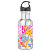 Lebendiger Maxi-Patchwork Edelstahlflasche (Vorderseite)