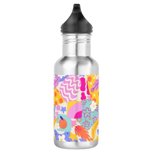 Lebendiger Maxi-Patchwork Edelstahlflasche (Rechts)