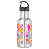 Lebendiger Maxi-Patchwork Edelstahlflasche (Rückseite)