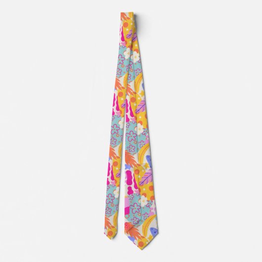 Lebendiger Maxi-Patchwork Krawatte (Rückseite)