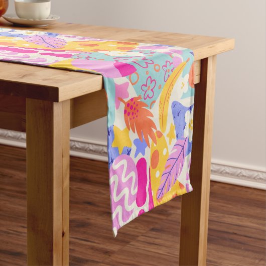 Lebendiger Maxi-Patchwork Kurzer Tischläufer (Beispiel)