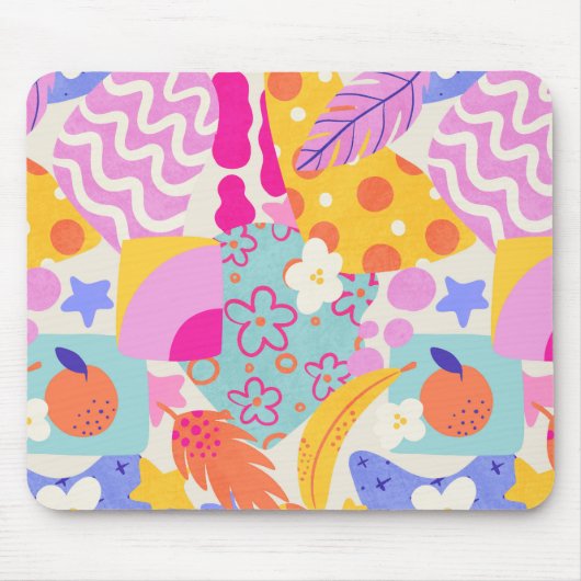 Lebendiger Maxi-Patchwork Mousepad (Vorne)
