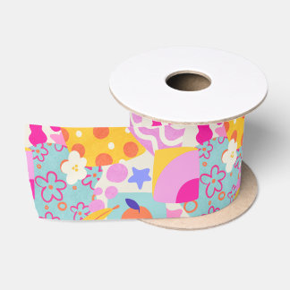Lebendiger Maxi-Patchwork Satinband
