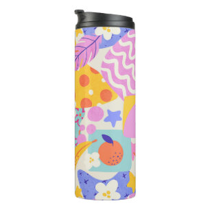 Lebendiger Maxi-Patchwork Thermosbecher