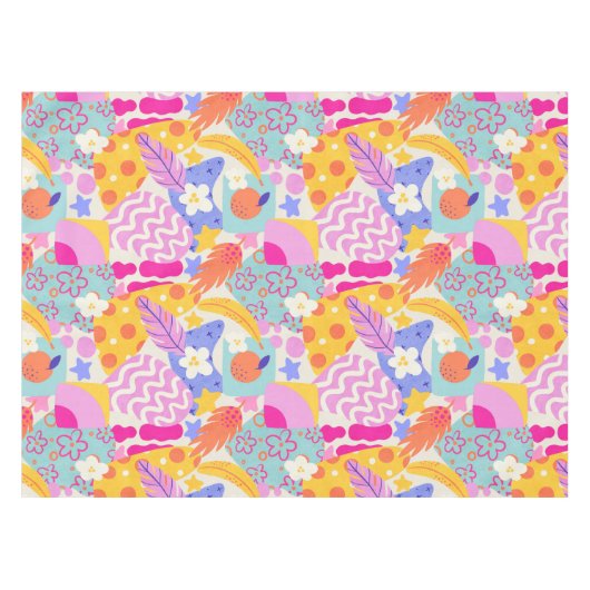 Lebendiger Maxi-Patchwork Tischdecke (Vorderseite (Horizontal))