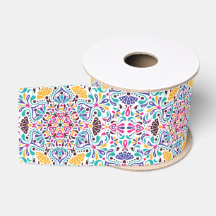 Lebendiger mexikanischer Fiesta-Stil Regenbogen-Ho Ripsband