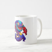 Lebendiger Monster-Ausbruch Kaffeetasse (VorderseiteRechts)