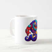 Lebendiger Monster-Ausbruch Kaffeetasse (Vorderseite Links)