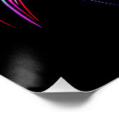 Lebendiger Neon-Hai Moderne digitale Ozean Poster (Ecke)