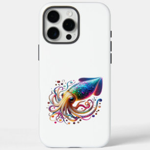 Lebendiger Neon-Tintenfisch – Leuchtende Farbige T iPhone 16 Pro Max Hülle
