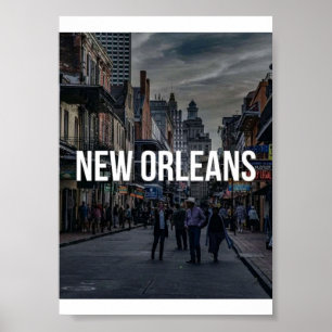 Lebendiger New Orleans Straßenkunst-Druck Lebend Poster