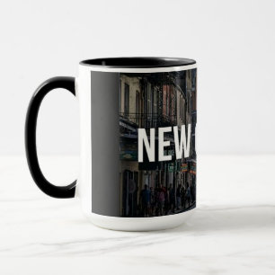 Lebendiger New Orleans Straßenkunst-Druck   Lebend Tasse