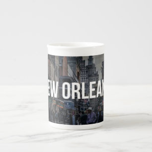 Lebendiger New Orleans Straßenkunst-Druck Vibran Porzellantasse