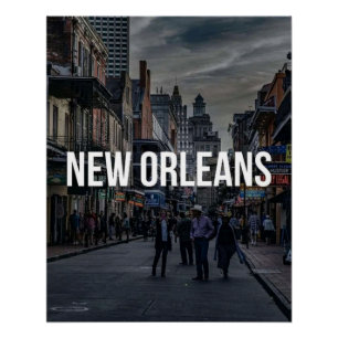 Lebendiger New Orleans Straßenkunst-Druck Vibran Poster