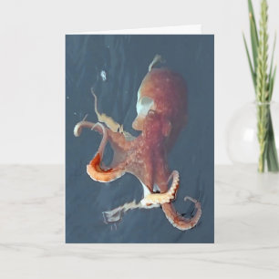 Lebendiger Oktopus Meeresleben Ozeanliebhaber Anpa Karte